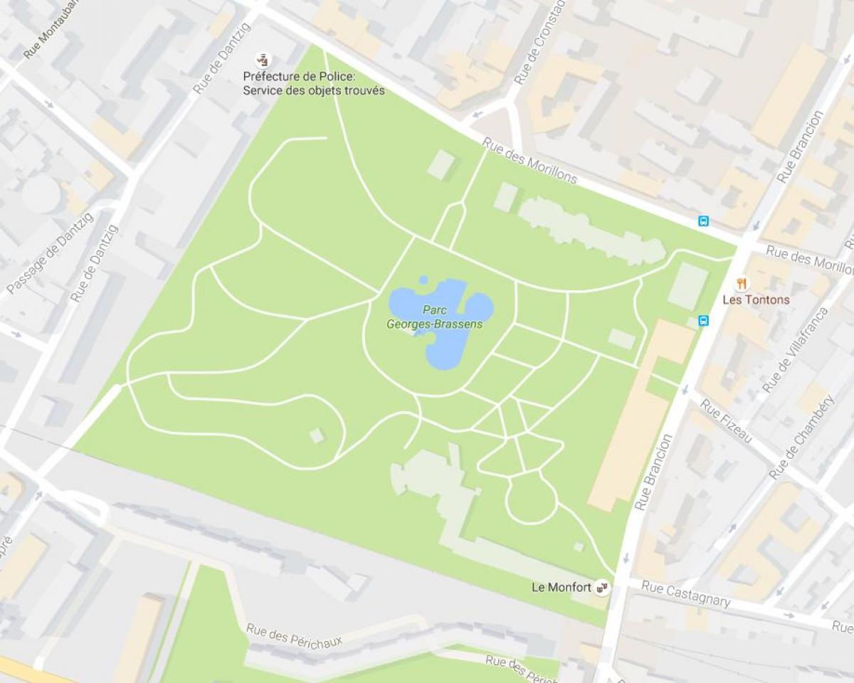 Карта парку Жоржа Брассенса