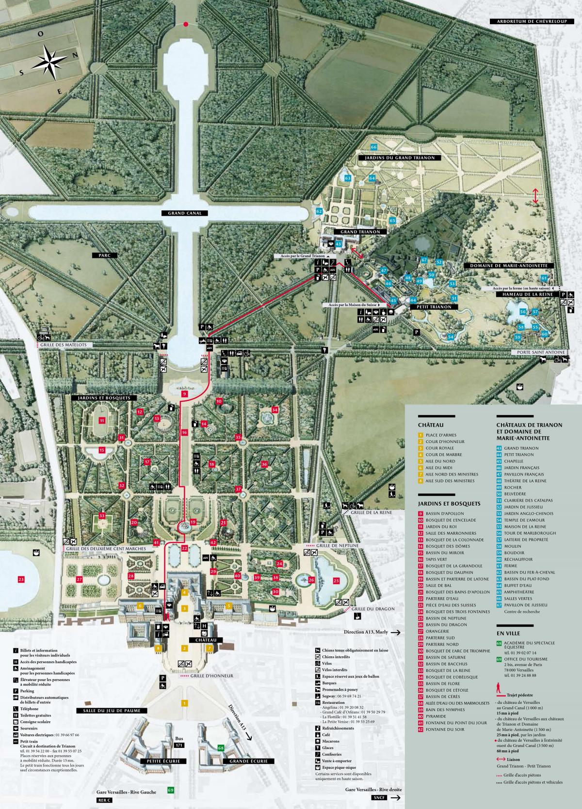 Карта садках Версалю