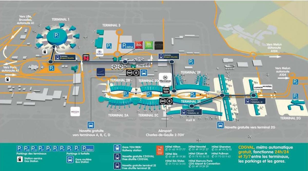 Карта cdg аэрапорт