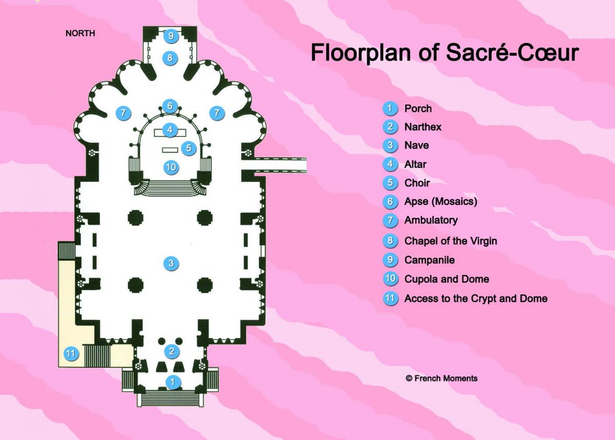 Карта базылікі Святога сэрца Парыжа