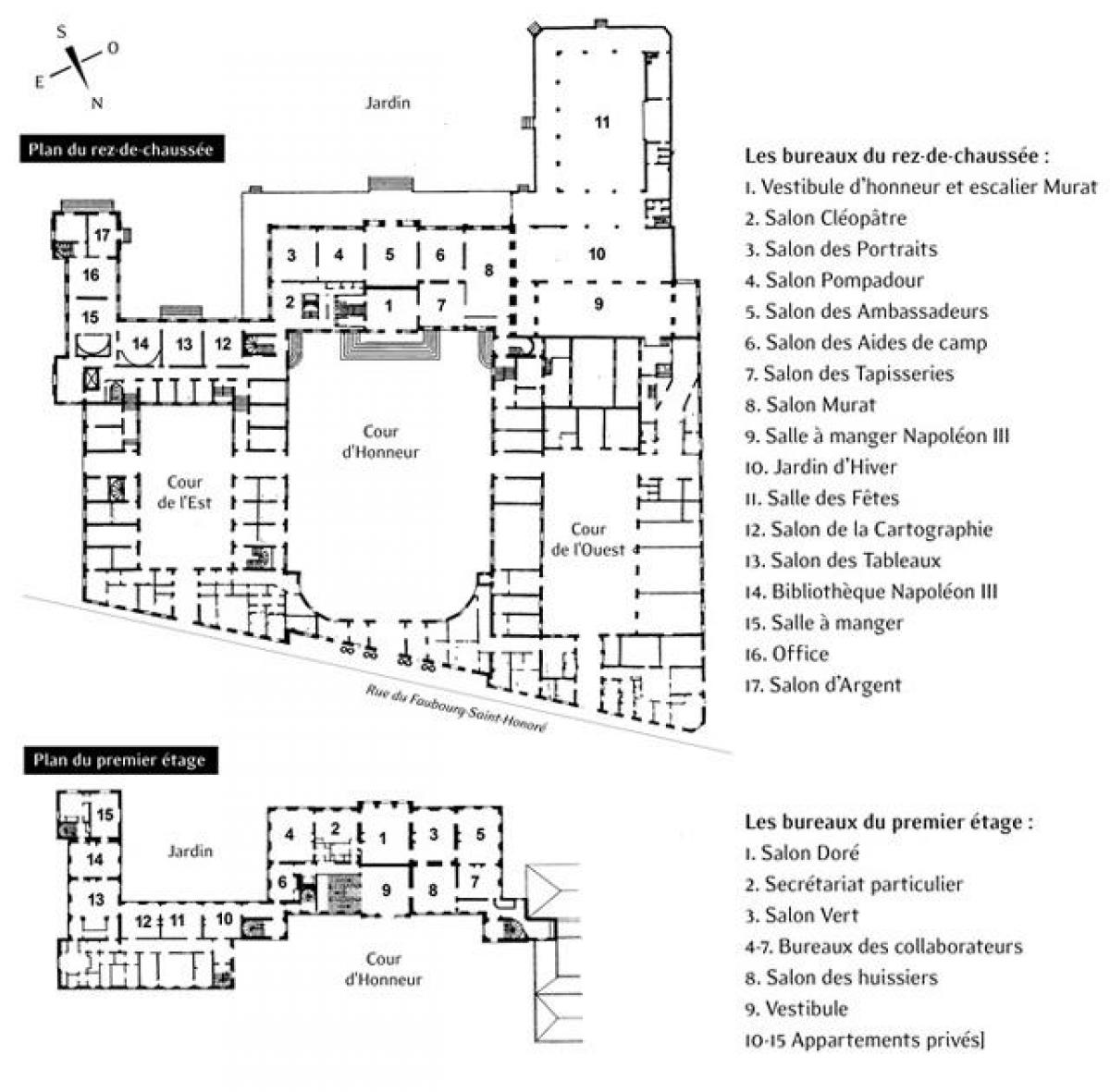 Карта Елісейскі Палац