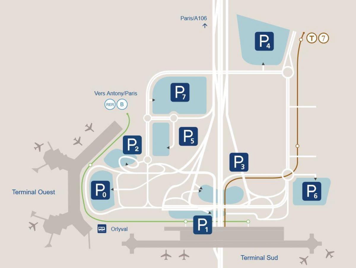 Карта аэрапорт Орлі