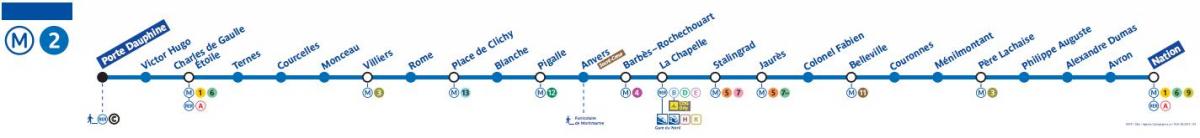 Карта метро Парыжа 2