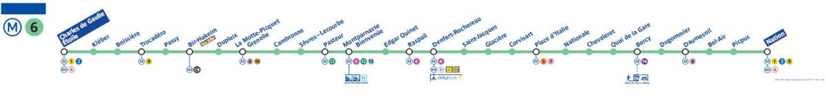 Карта метро Парыжа 6