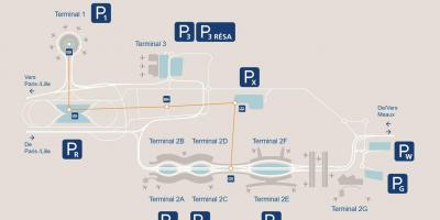 Карта cdg аэрапорт аэрапорт паркоўка