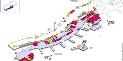 Карта Шарль дэ Голь тэрмінал аэрапорта 2А