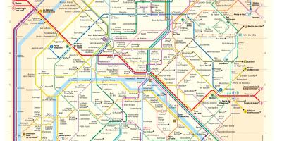 Карта метро Парыжа